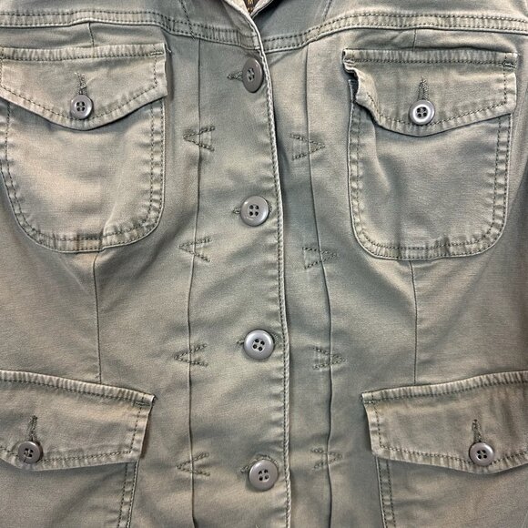 Lucky Brand Women's Military Utility Jacket Medium Olive Green - Picture 8 of 11